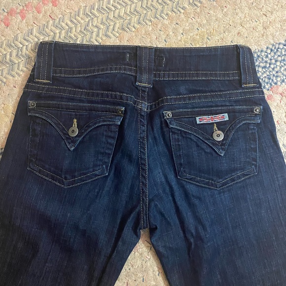 Hudson dark denim bootcut jeans, low rise, size 27 - Picture 3 of 7